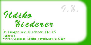 ildiko wiederer business card